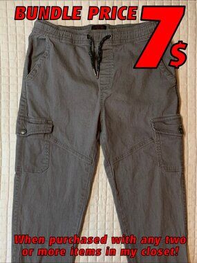 Men's Split Co. Grey Cargo Pants Size M